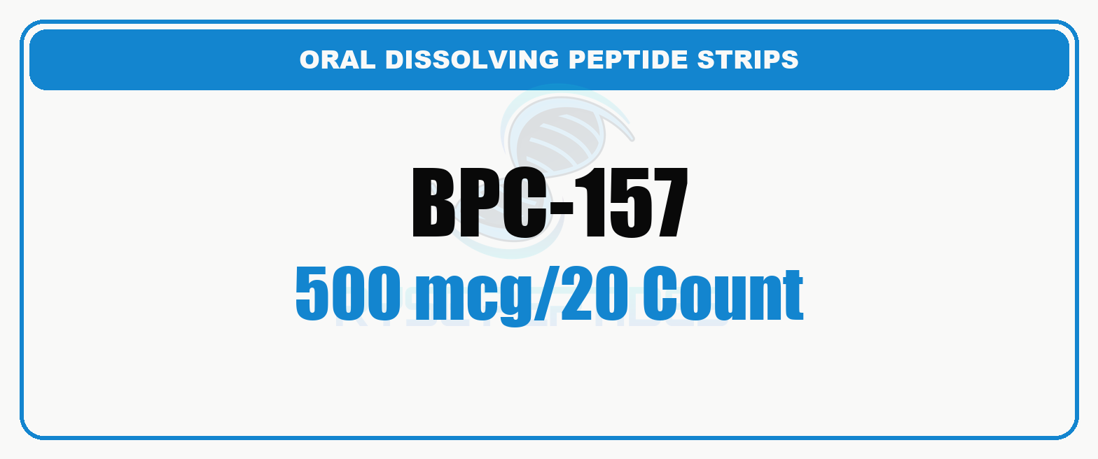 BPC-157 500 MCG / 20 Count research compound label - Ryse Peptides