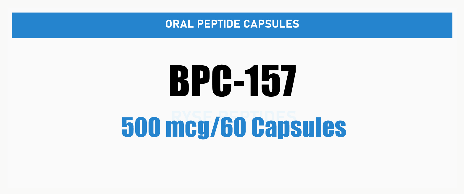 BPC-157 500MCG / 60 Capsules research compound label - Ryse Peptides