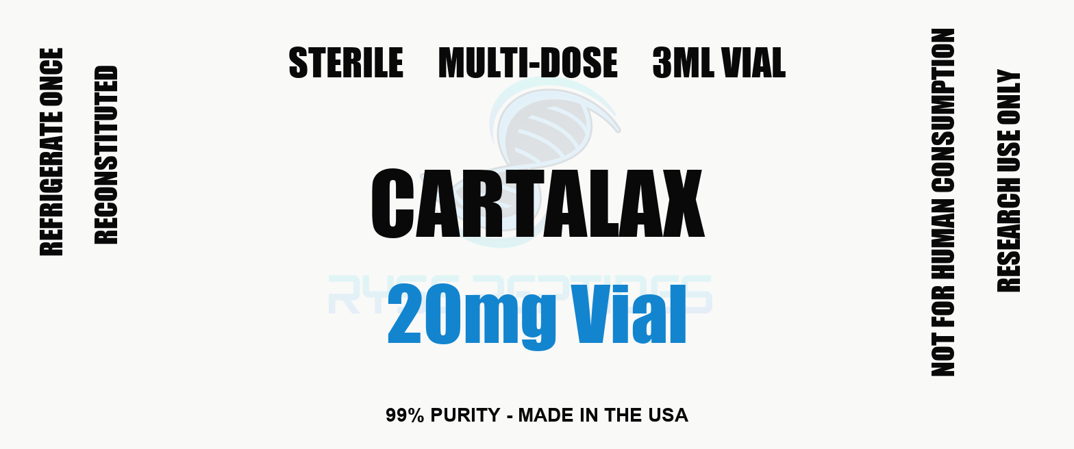Cartalax 20mg Vial research compound label - Ryse Peptides