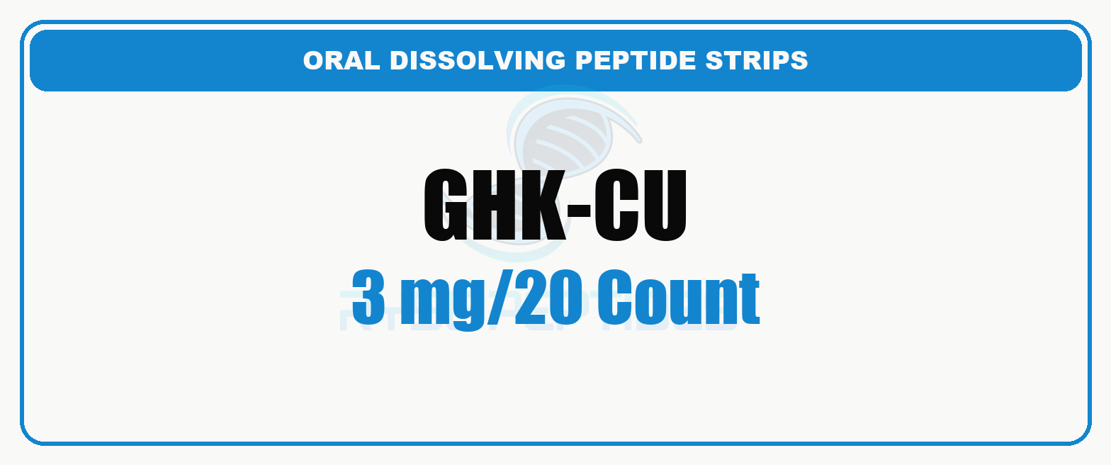 GHK-CU 3 MG / 20 Count research compound label - Ryse Peptides