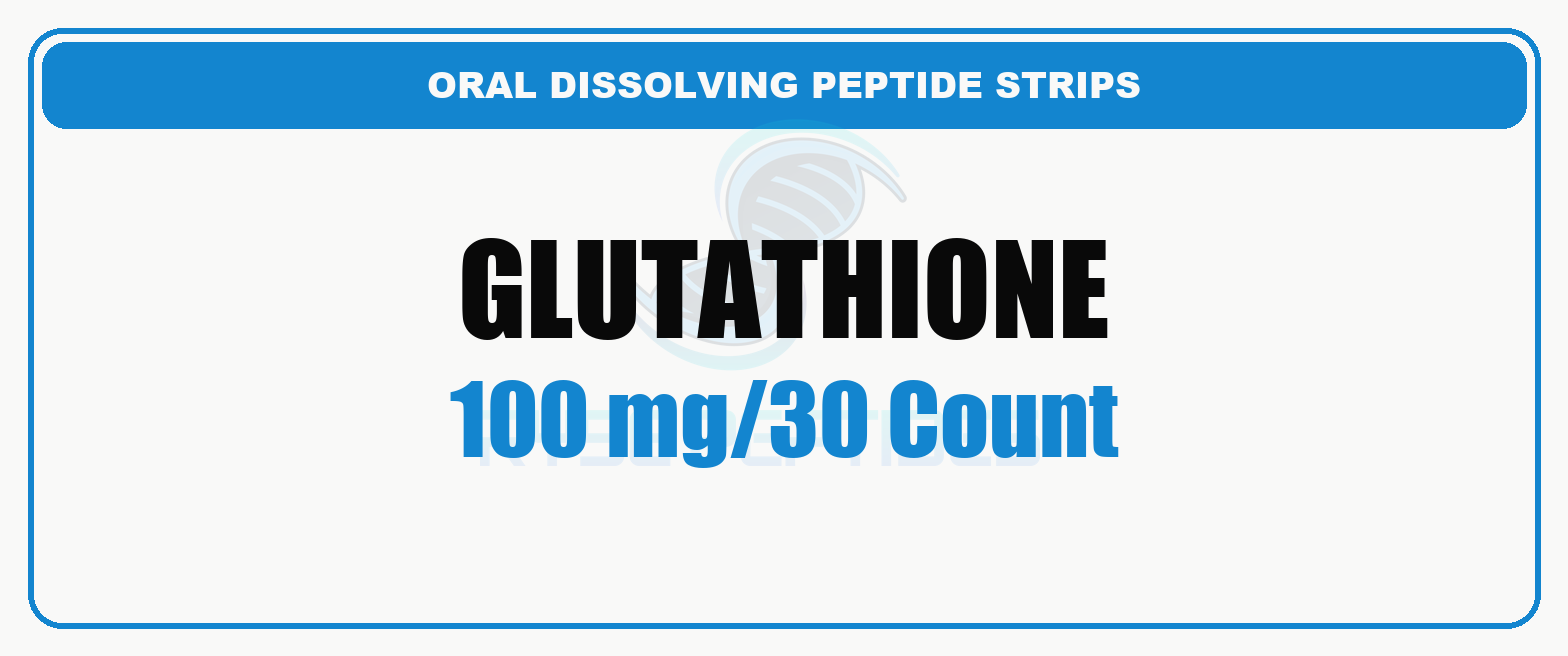 Glutathione 100 MG / 30 Count research compound label - Ryse Peptides