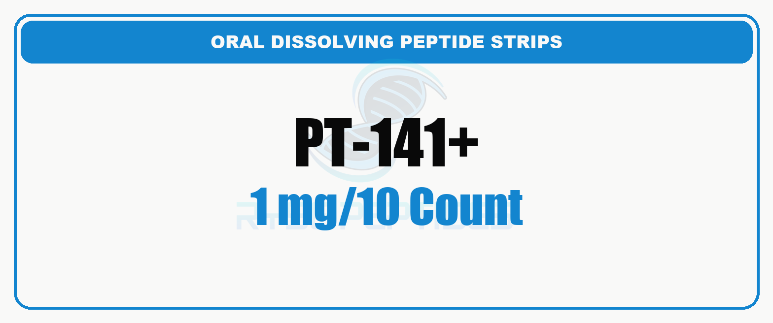 PT-141+ 1 MG / 10 Count research compound label - Ryse Peptides