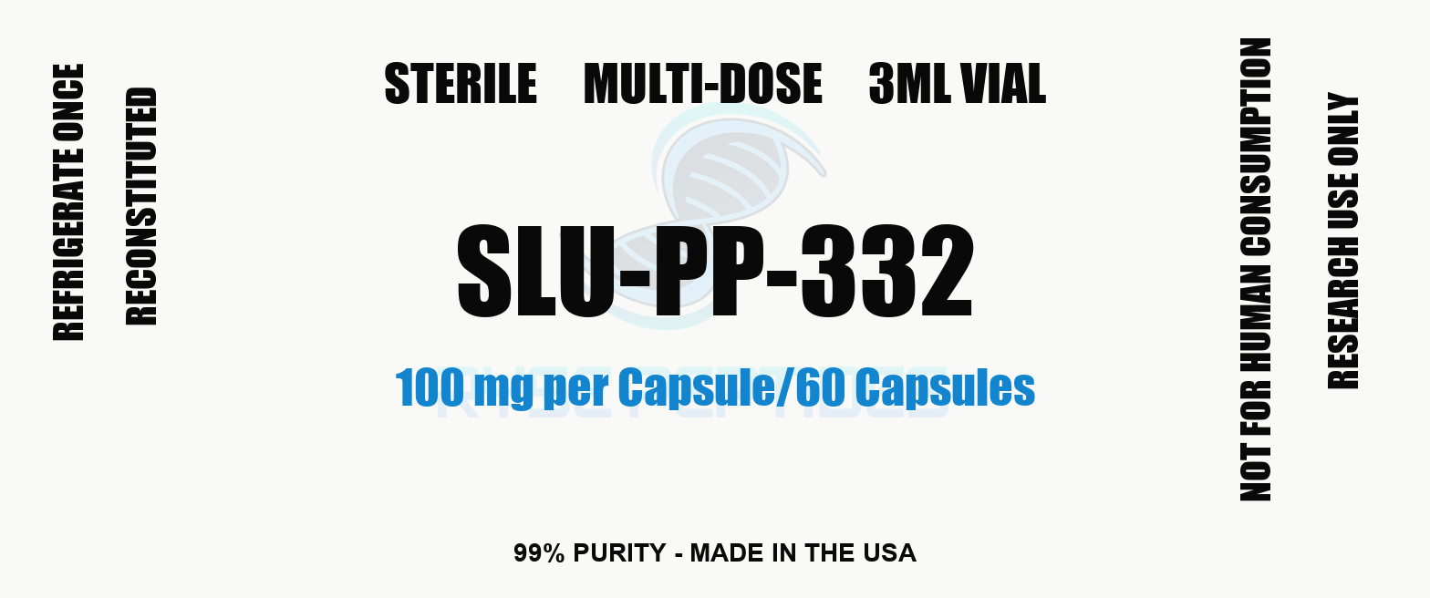SLU-PP-332 100 MG per Capsule / 60 Capsules research compound label - Ryse Peptides
