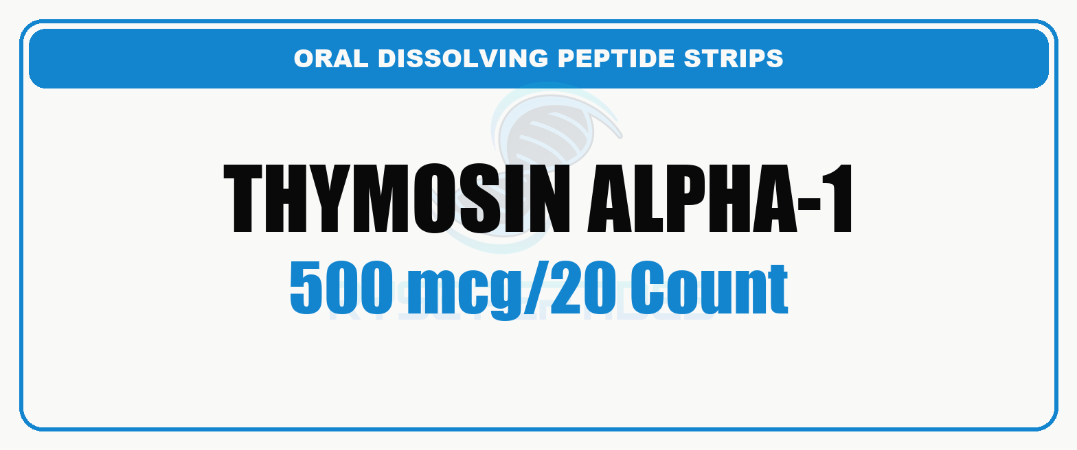 Thymosin Alpha-1 500 MCG / 20 Count research compound label - Ryse Peptides
